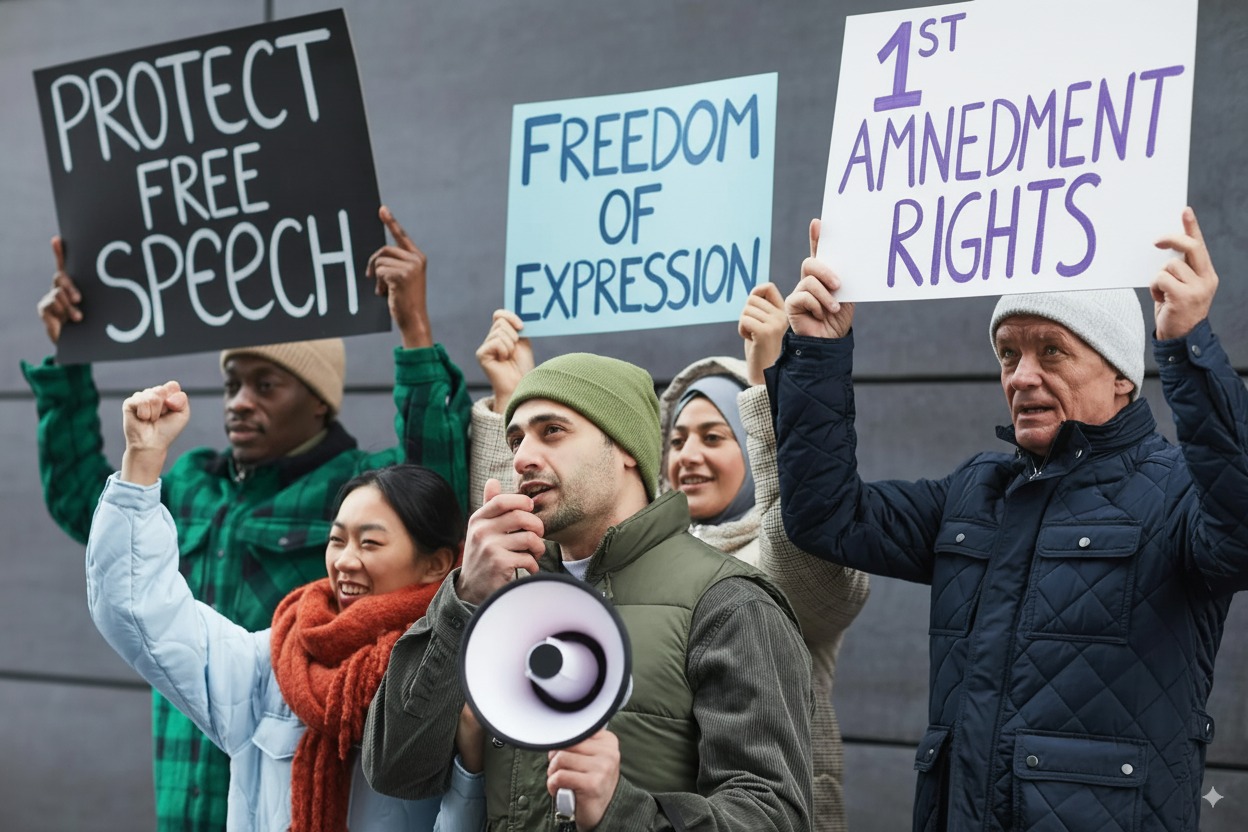 1st Amendment Auditors protesting