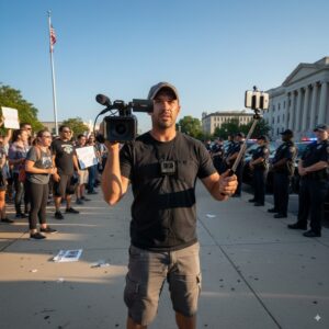 A 1st Amendment Auditor conducting an audit
